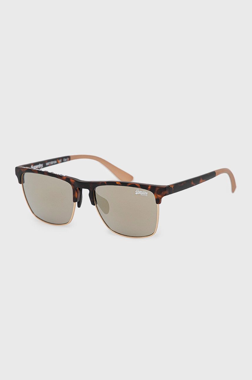 Superdry ochelari de soare barbati, culoarea maro