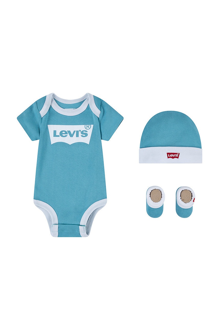 

Комплект за бебета Levi's в тюркоазено, Тюркоазен