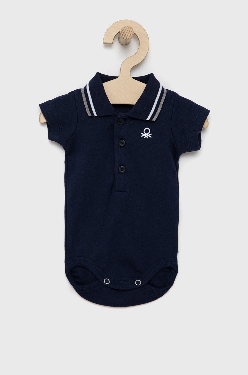 United Colors Of Benetton body bebe culoarea albastru marin
