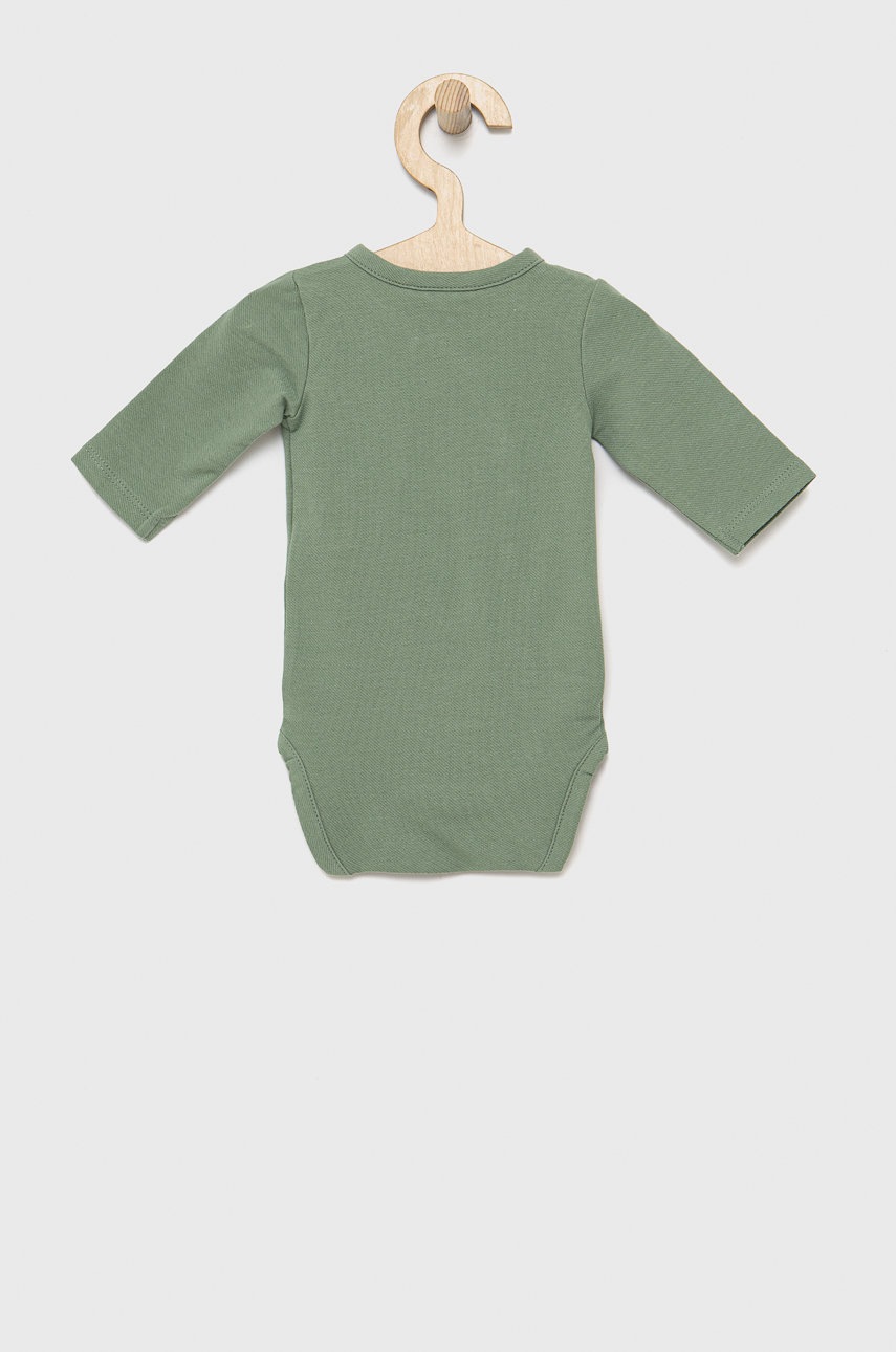 

Боді для немовлят Name it колір зелений