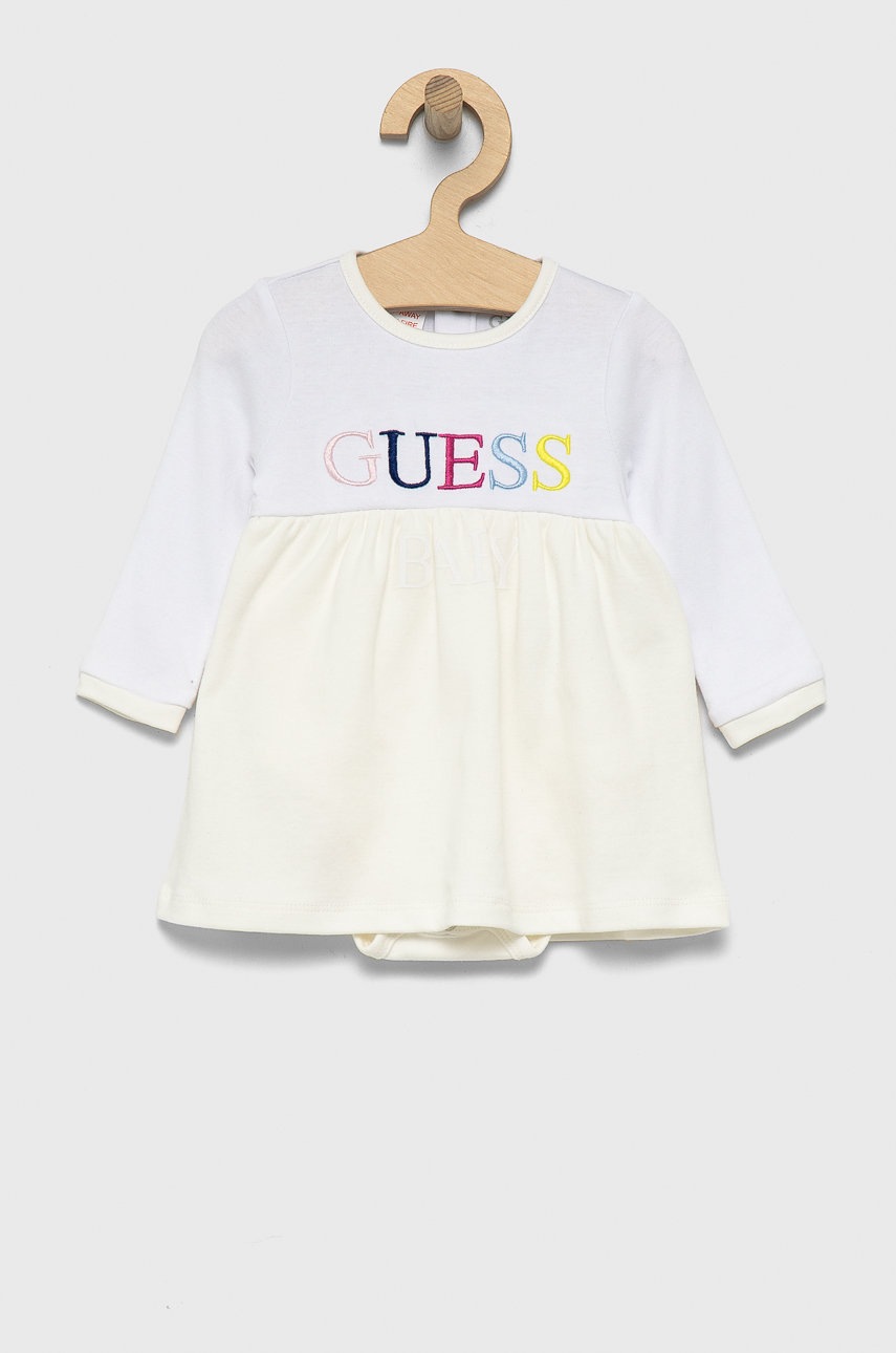 

Бебешка рокля Guess в бяло, Бял