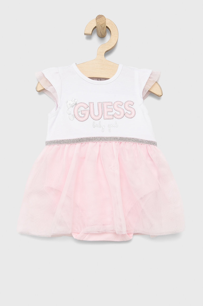 

Бебешка рокля Guess в бяло, Бял