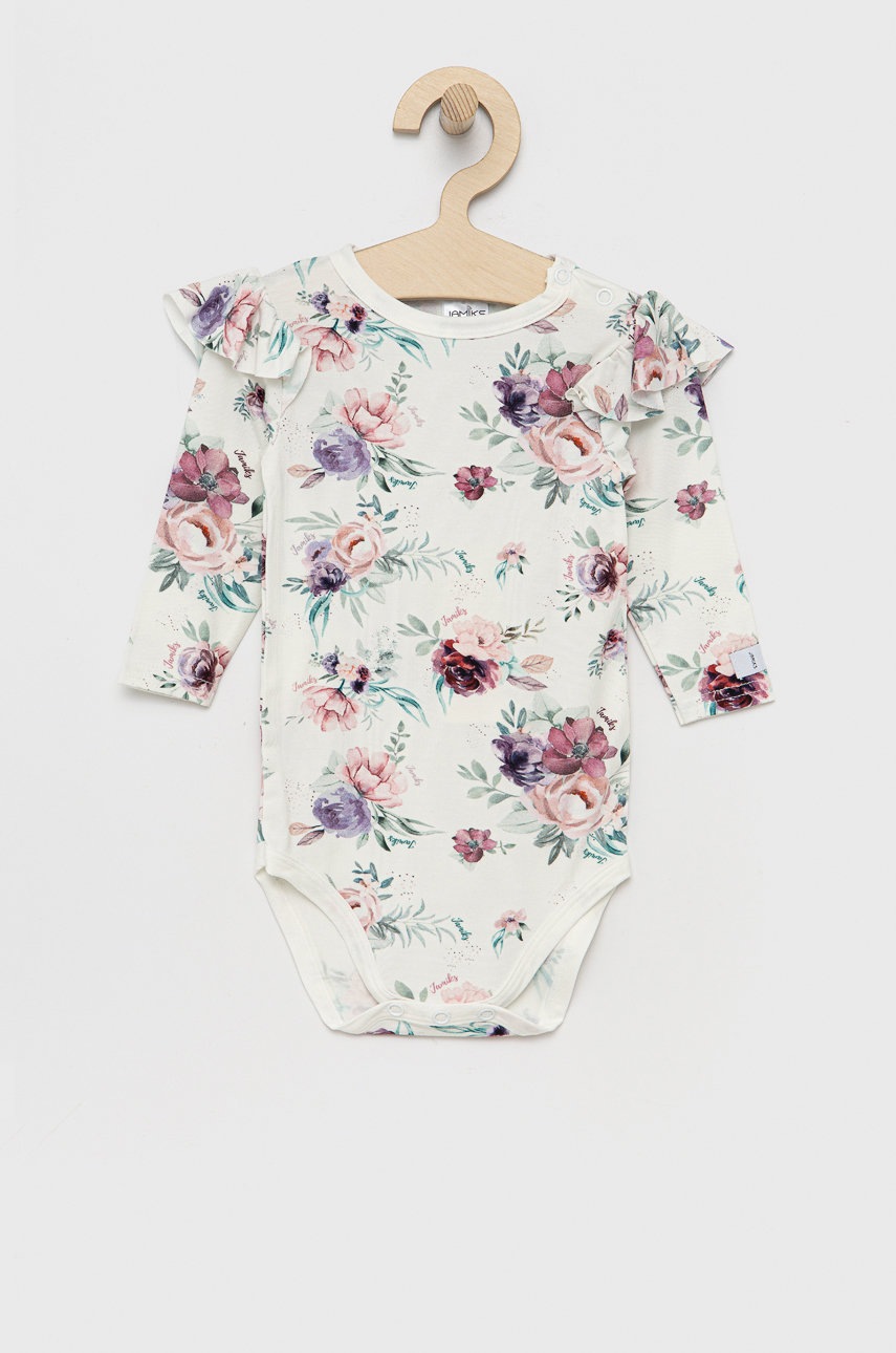 

Бебешко боди Jamiks Kira в розово, Бял