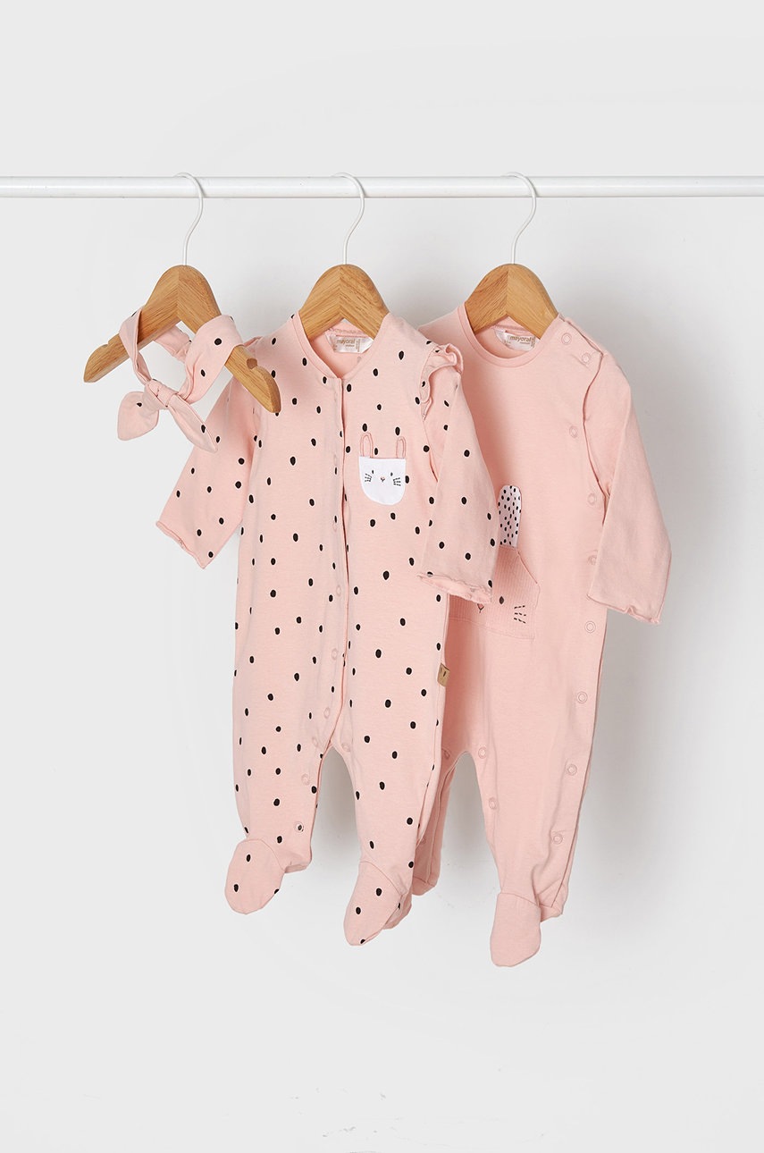 

Пижама с маска за сън Mayoral Newborn в розово, Розов