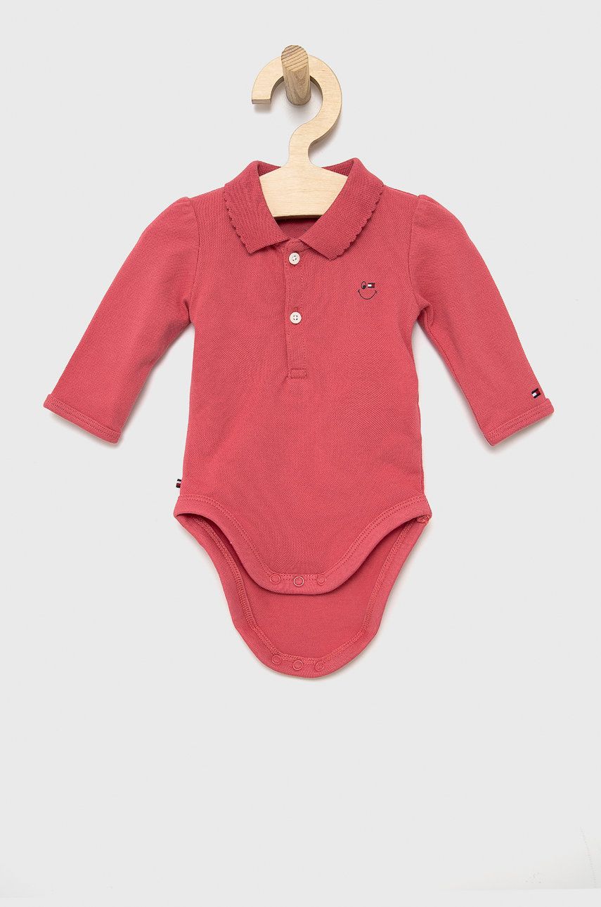 Tommy Hilfiger Body niemowlęce kolor różowy