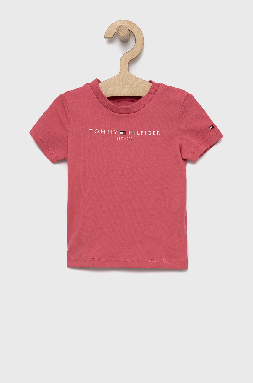 

Бебешка тениска Tommy Hilfiger в розово, Розов