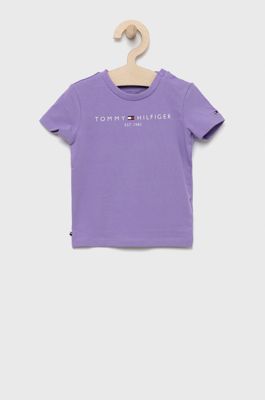 

Бебешка тениска Tommy Hilfiger в лилаво, Виолетов