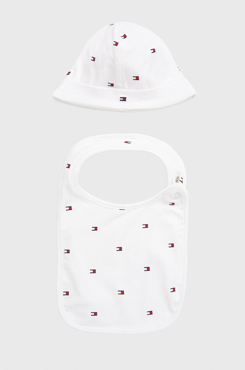 

Набор - детская шапочка и нагрудник Tommy Hilfiger (2-pack) цвет синий