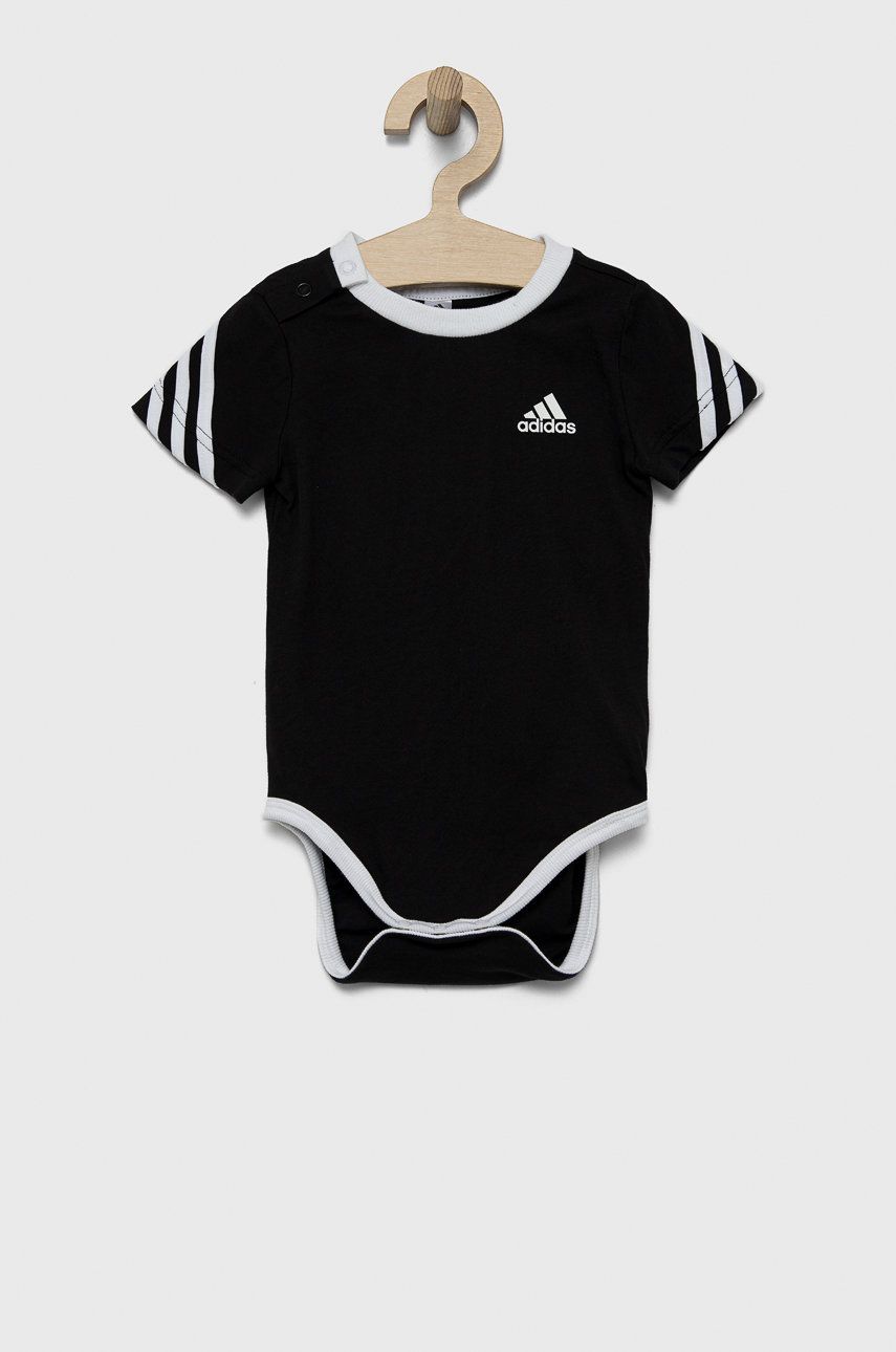 Adidas Performance body bawełniane niemowlęce kolor czarny
