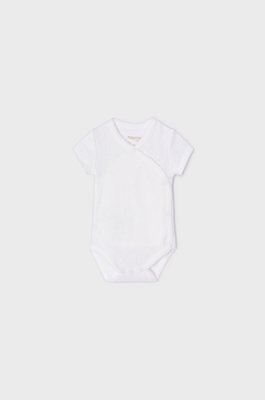 

Бебешко боди Mayoral Newborn в бяло, Бял