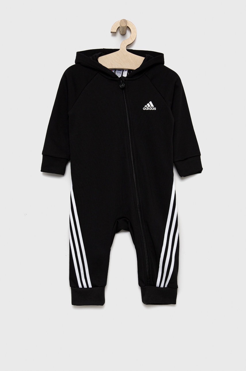 

Бебешки гащеризон adidas Performance в черно, Черен