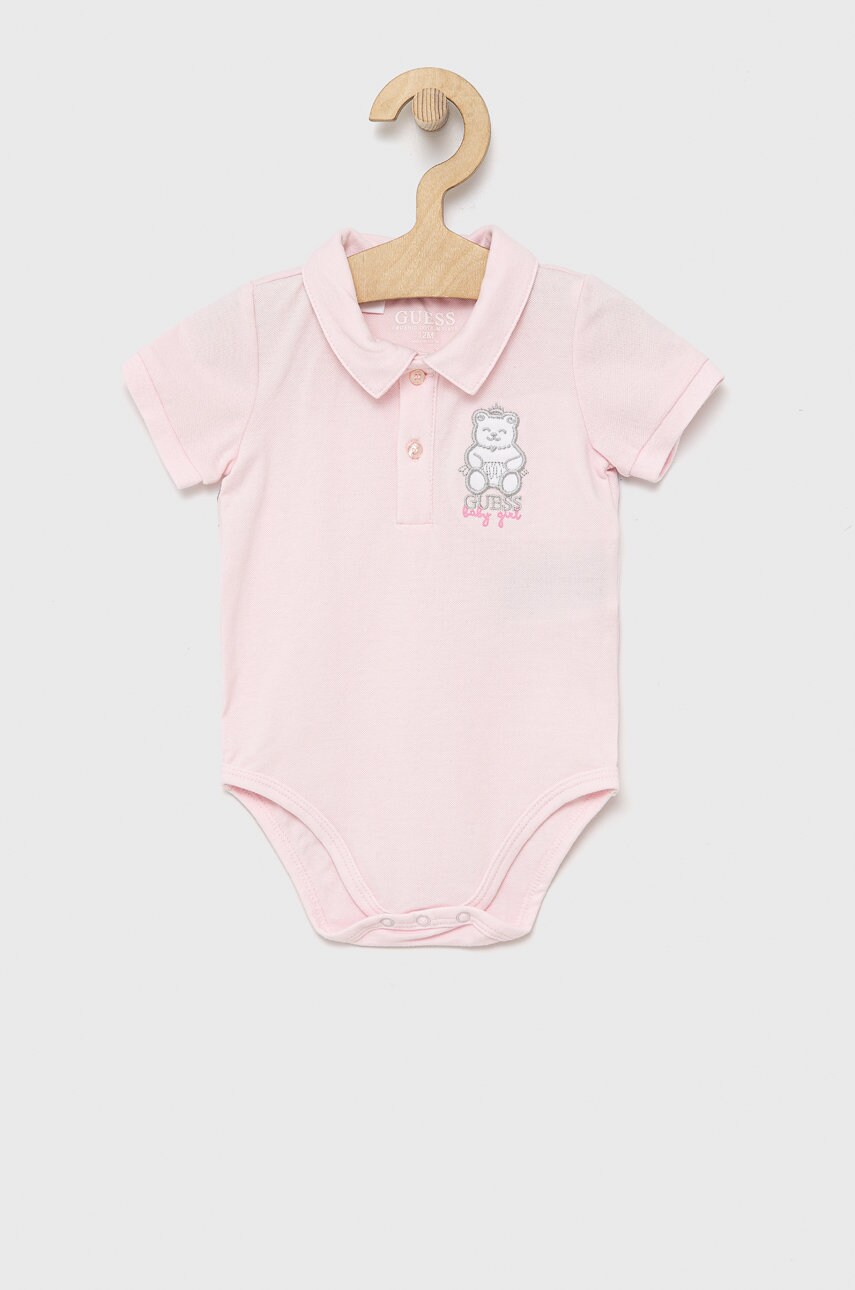 

Бебешко боди Guess в розово, Розов