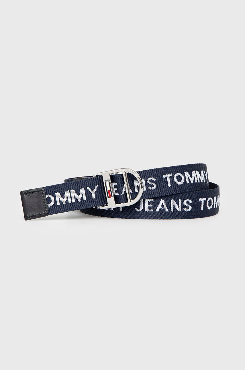 Tommy Jeans Curea femei, culoarea albastru marin answear.ro