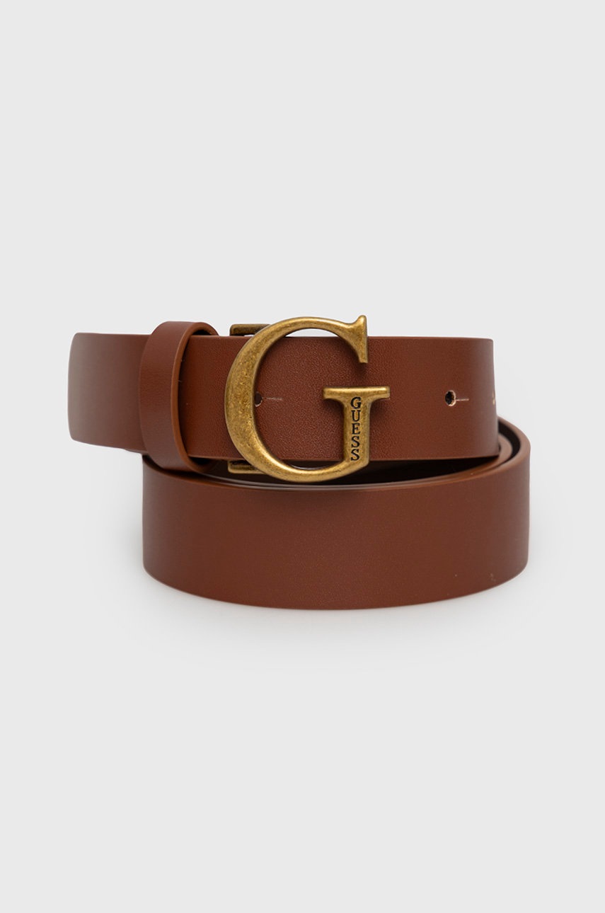 

Колан Guess дамски в кафяво, Кафяв