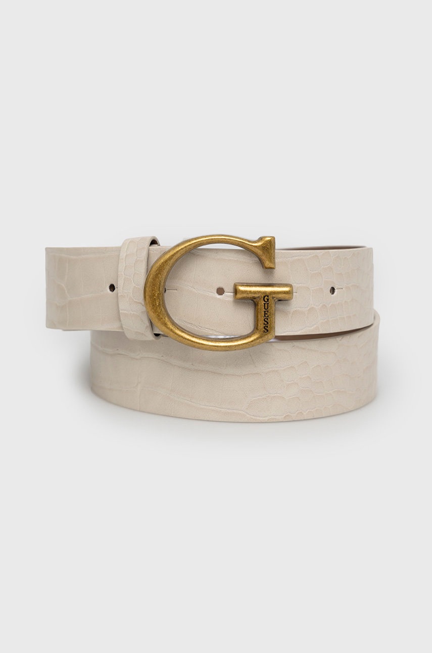 

Колан Guess дамски в жълто, Бежов