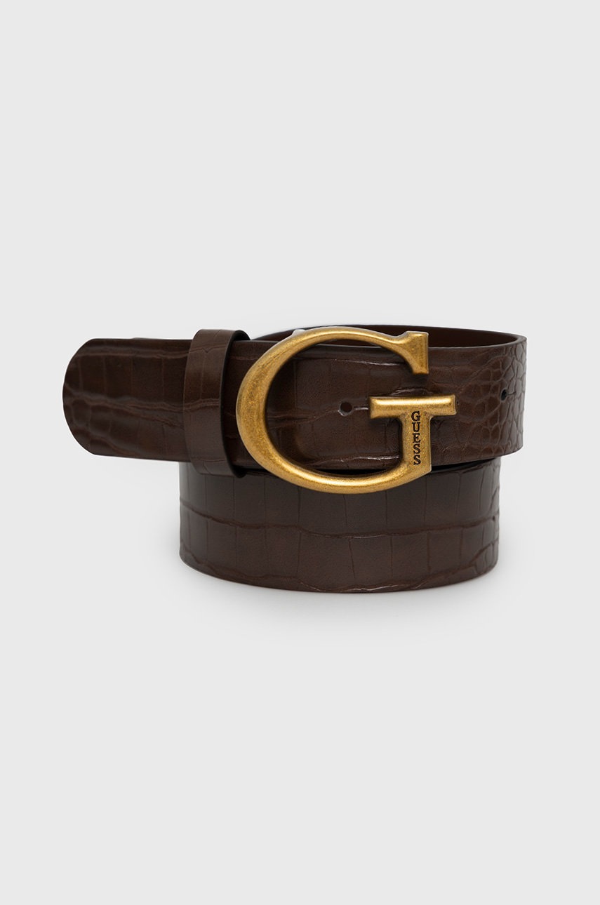 

Колан Guess дамски в кафяво, Кафяв