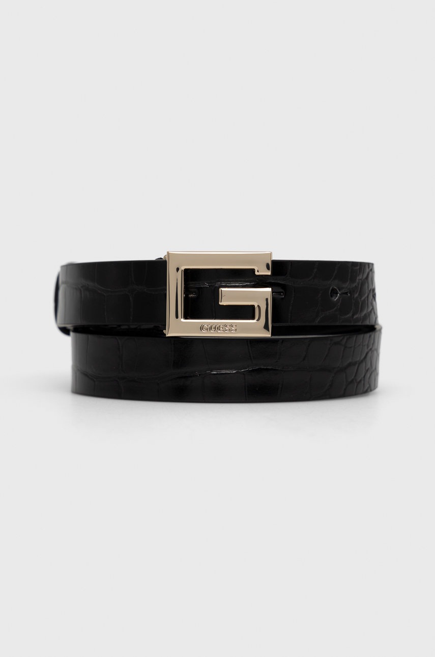 

Колан Guess дамски в черно, Черен