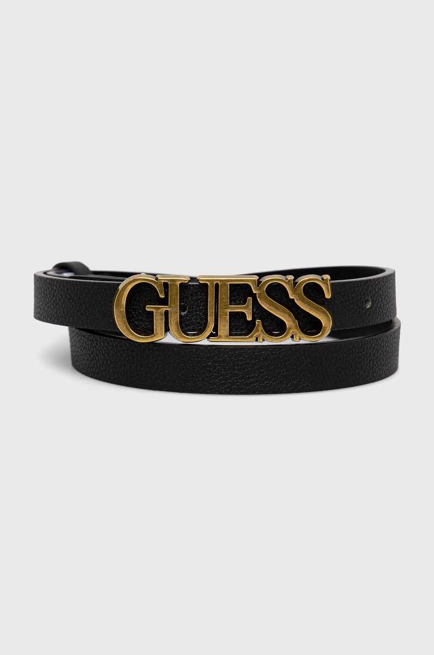 

Колан Guess дамски в черно, Черен