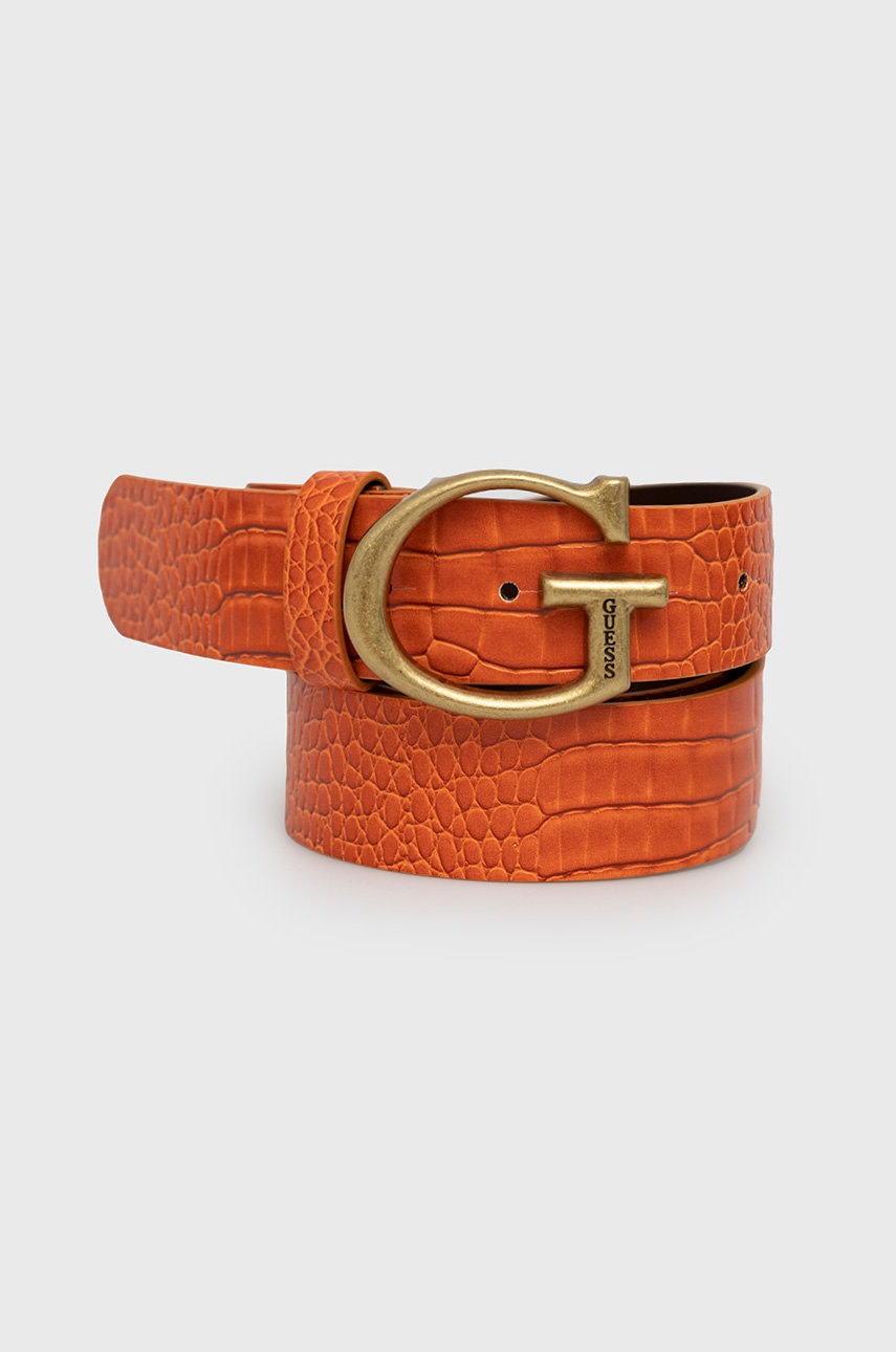 

Колан Guess дамски в оранжево, Оранжев