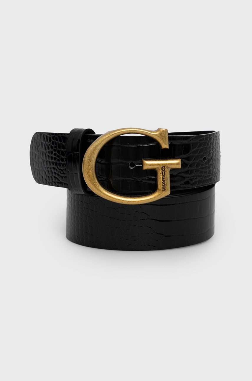 

Колан Guess дамски в черно, Черен
