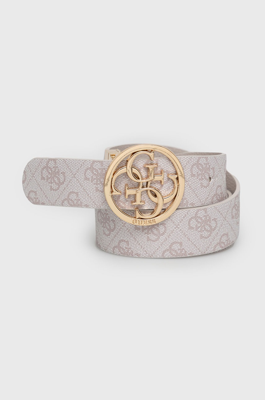 

Колан с две лица Guess дамски в розово, Розов