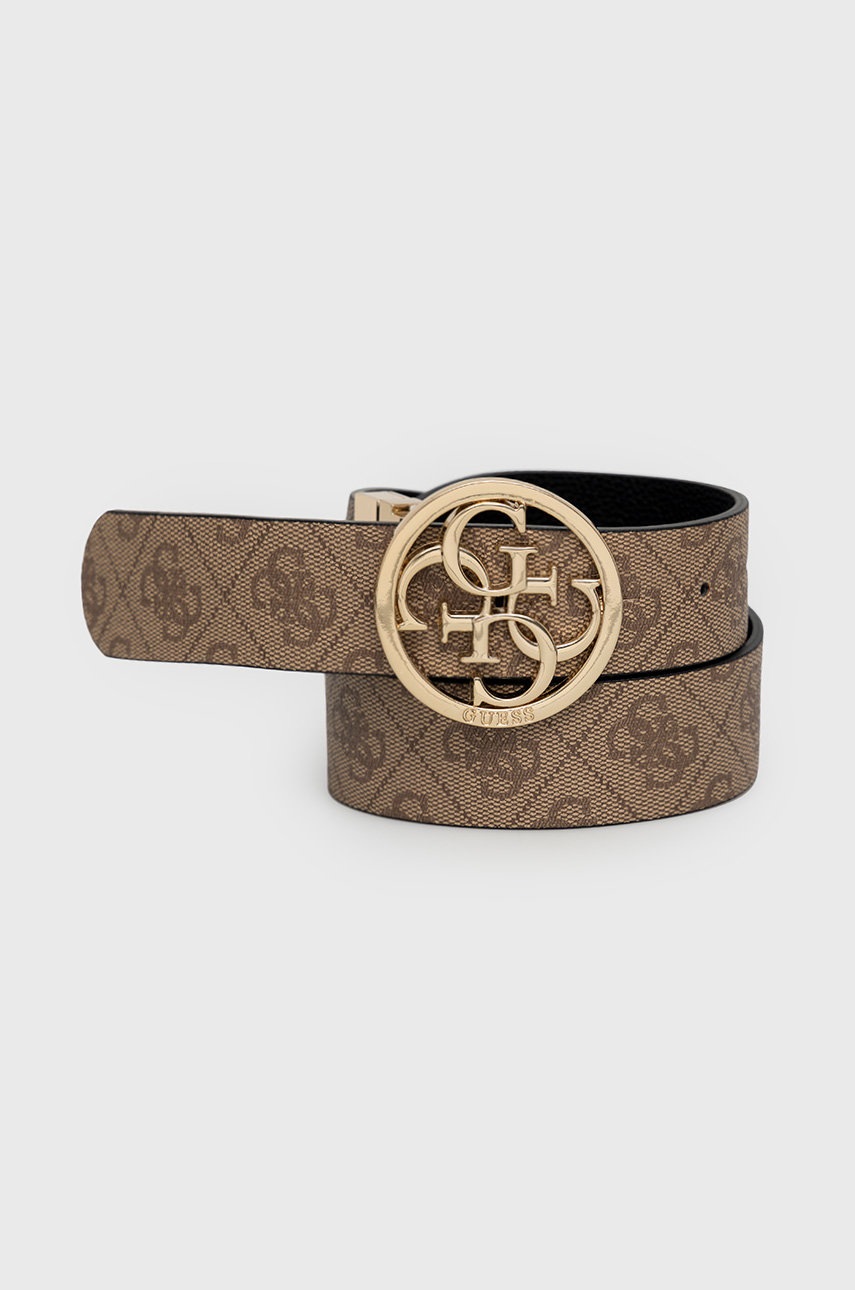 

Колан с две лица Guess дамски в бежово, Бежов