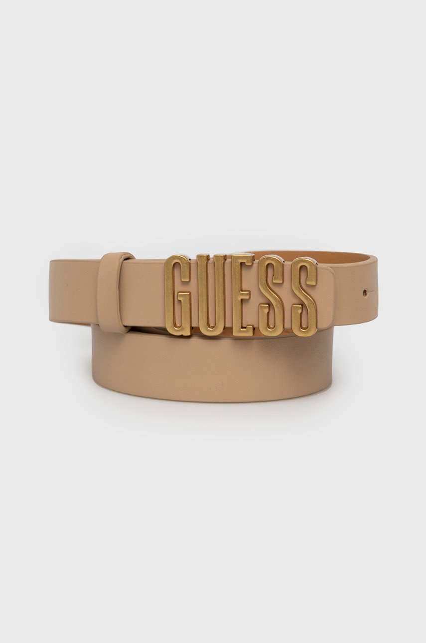 

Колан Guess дамски в жълто, Бежов