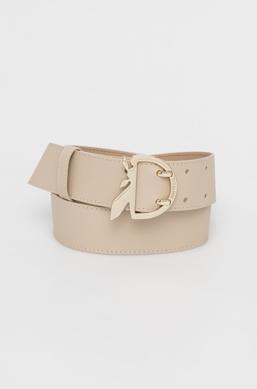 

Кожен колан Patrizia Pepe дамски в бежово, Бежов