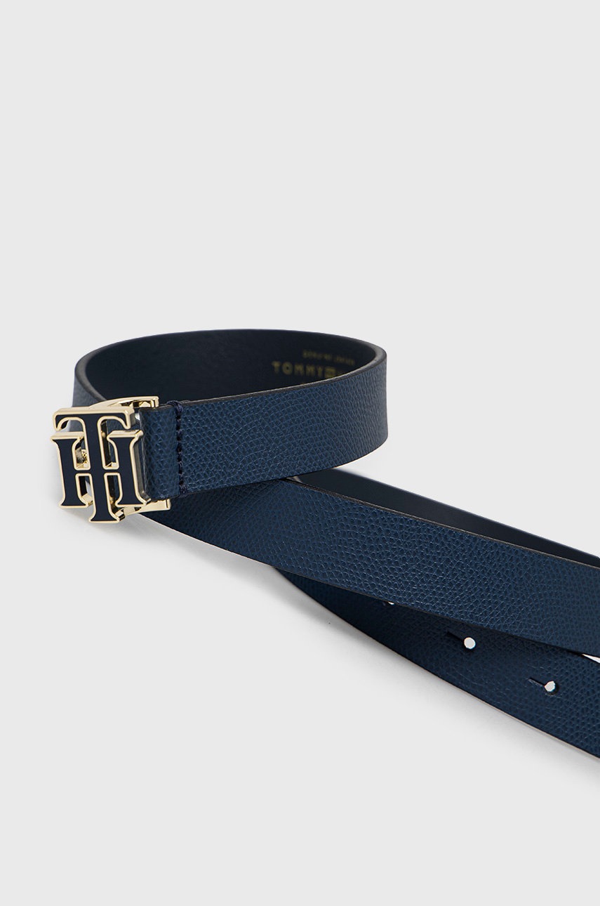 

Кожаный ремень Tommy Hilfiger Outline Logo 2.5 женский цвет синий
