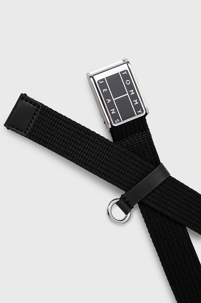 

Ремінь Tommy Jeans New Webbing 2.5 жіночий колір чорний