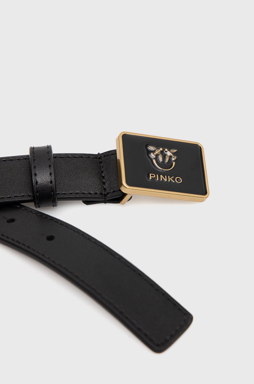 

Кожаный ремень Pinko женский цвет чёрный