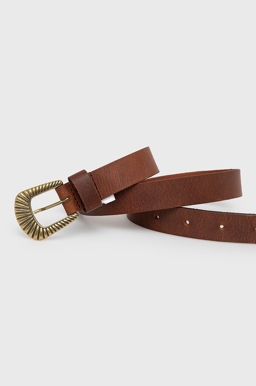 

Кожаный ремень Pepe Jeans Aroa Belt женский цвет коричневый