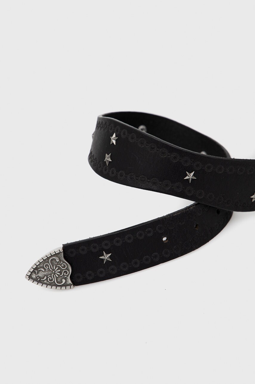 

Шкіряний ремінь Pepe Jeans Mary Belt жіночий колір чорний