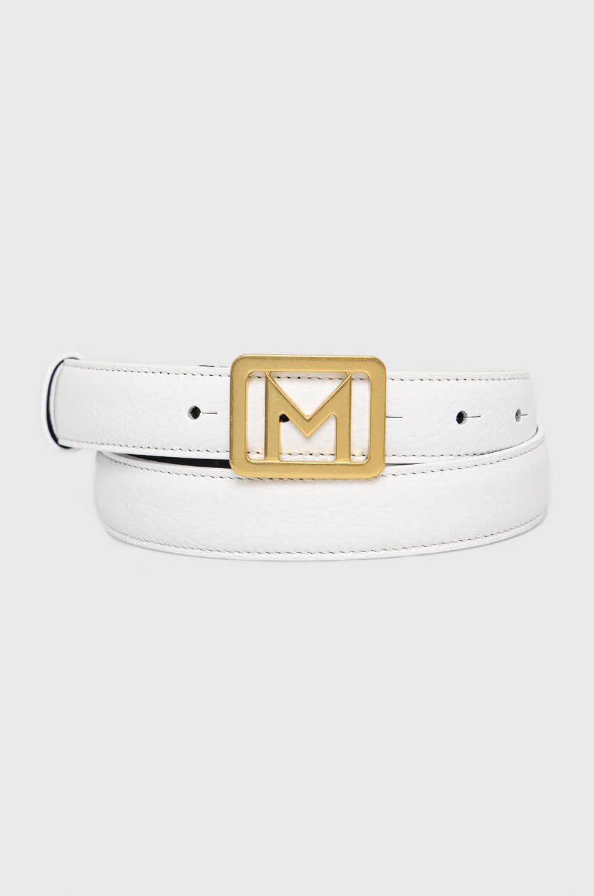 Marella curea de piele femei, culoarea alb