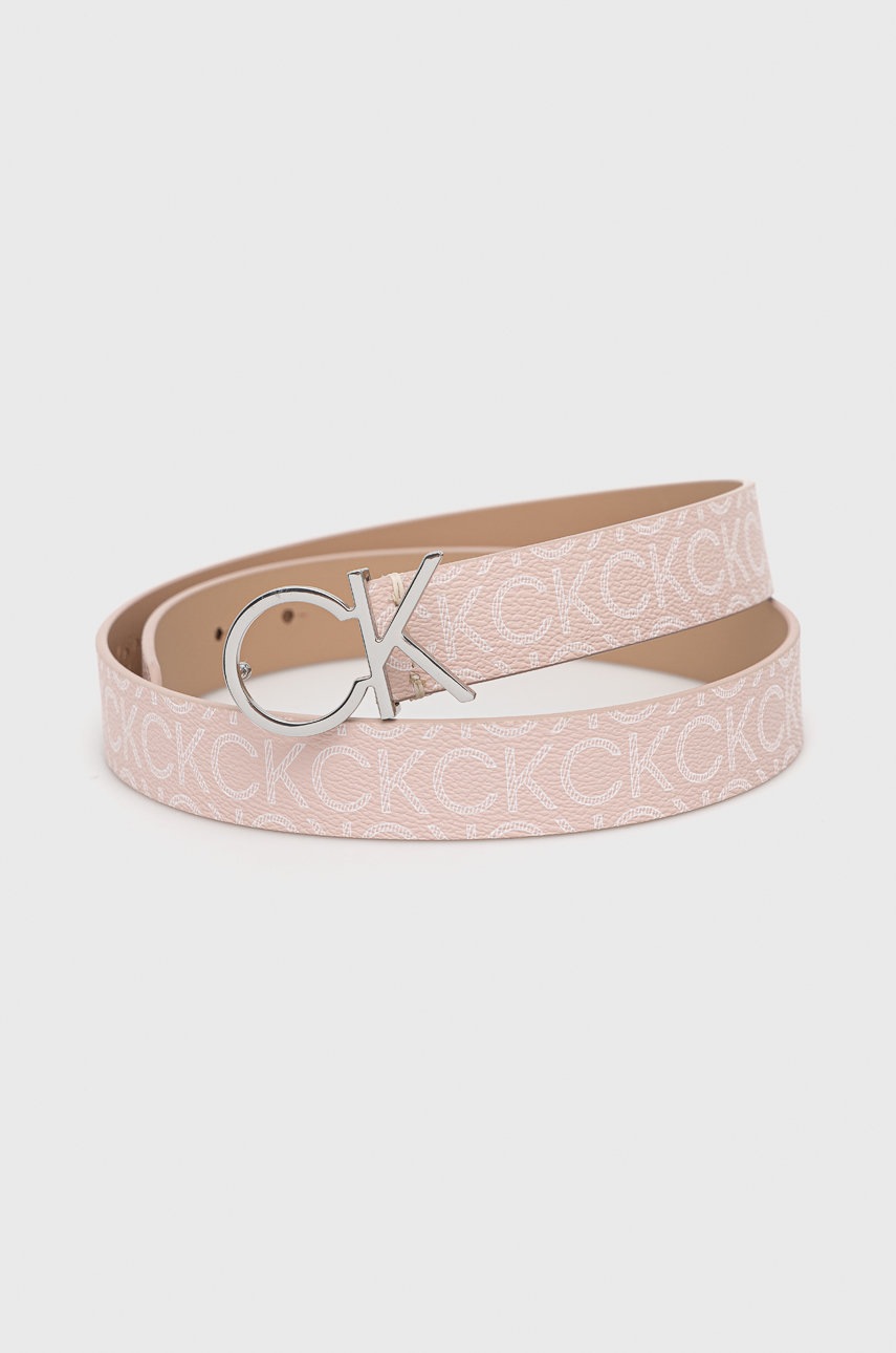 

Колан Calvin Klein дамски в бежово, Розов