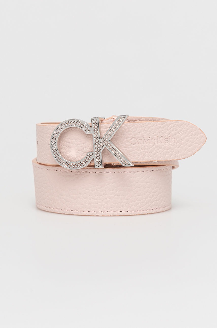 

Кожен колан Calvin Klein дамски в розово, Розов