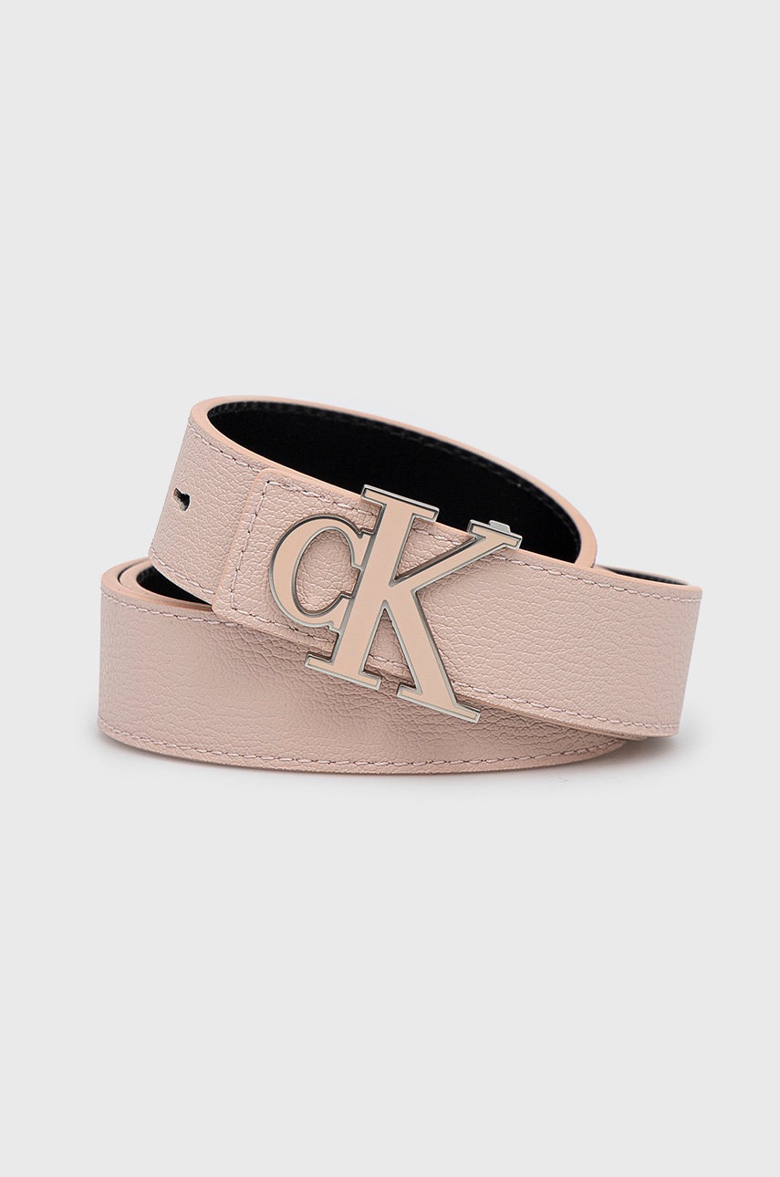 

Колан с две лица Calvin Klein Jeans дамски в бежово, Бежов