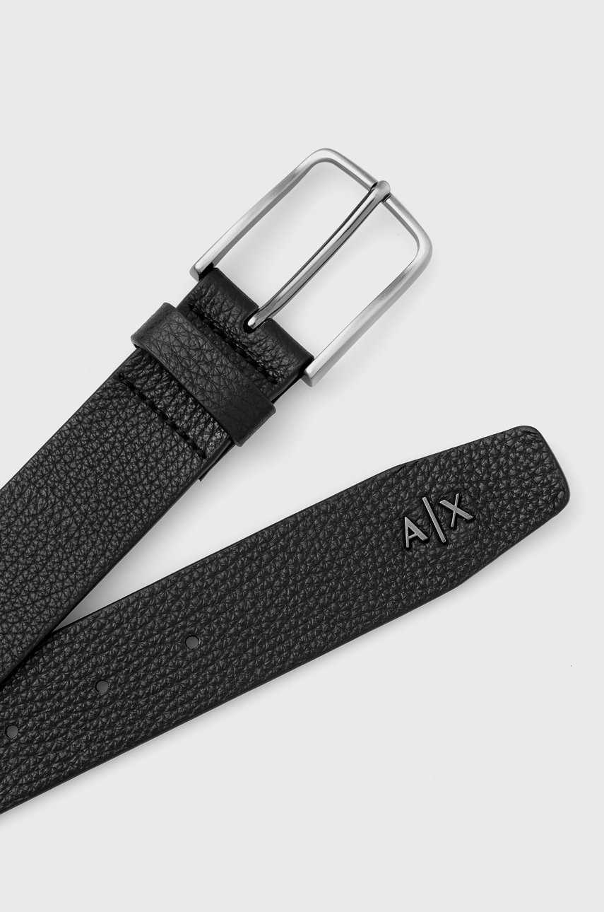 

Шкіряний ремінь Armani Exchange чоловічий колір чорний