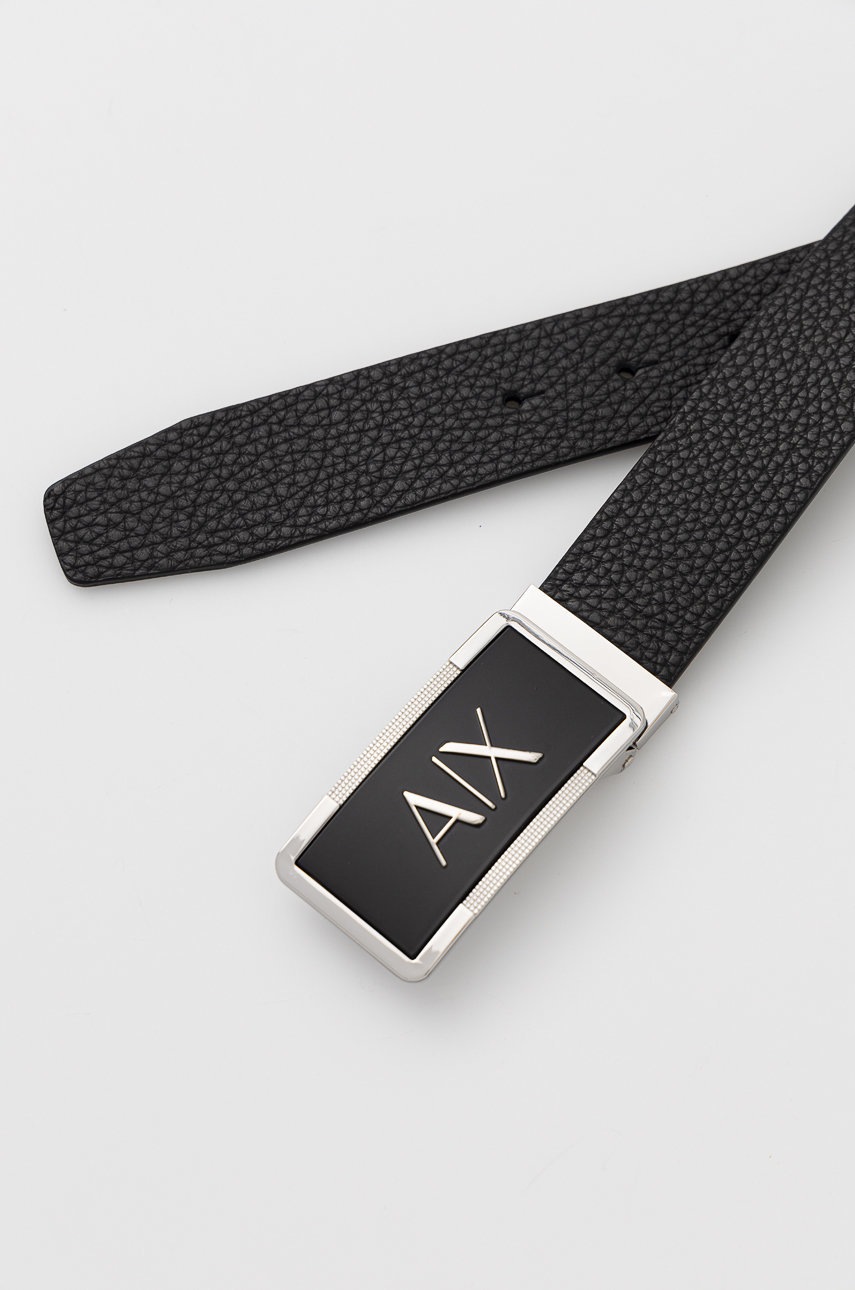 

Шкіряний ремінь Armani Exchange чоловічий колір чорний