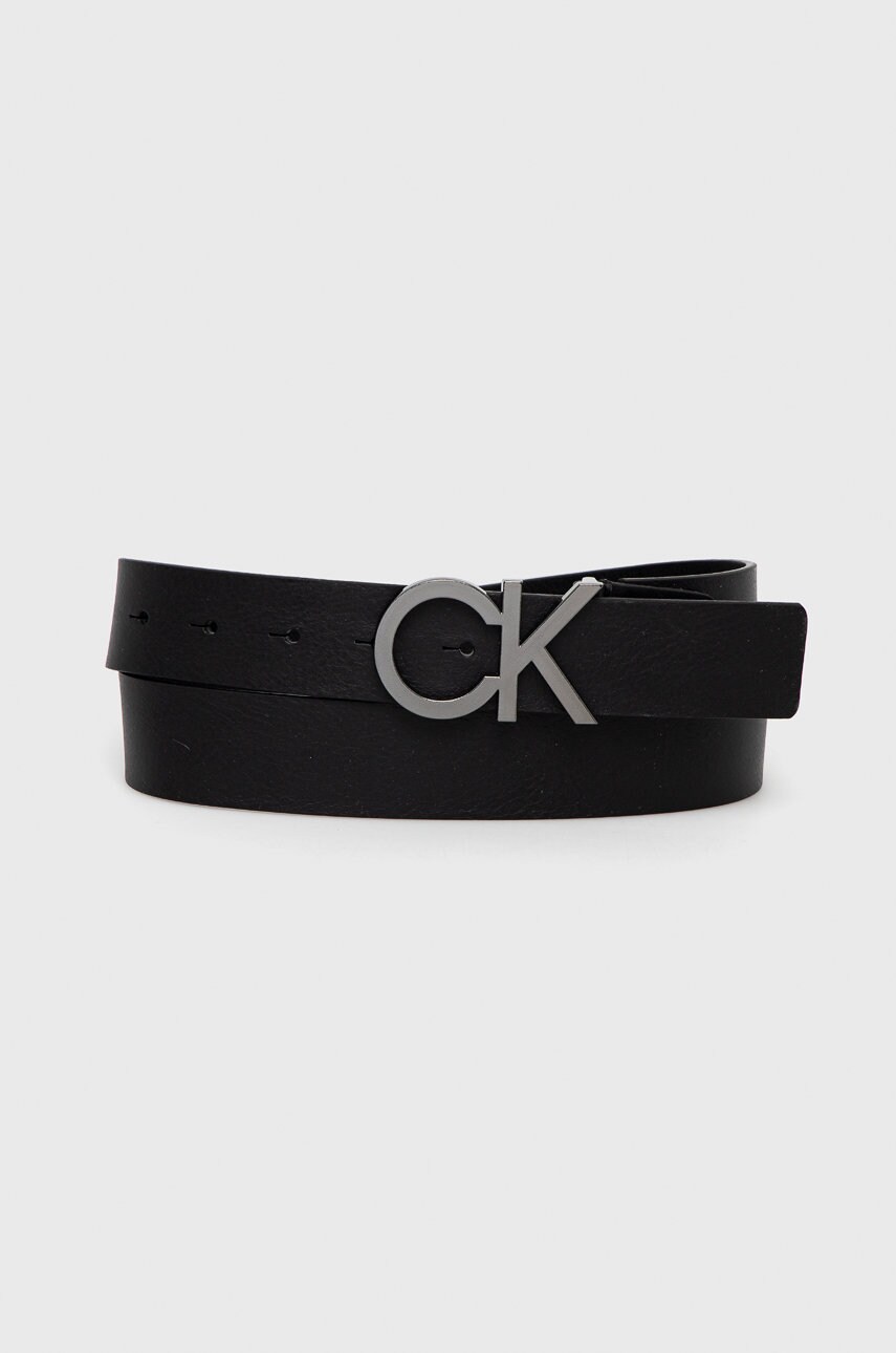 

Кожен колан Calvin Klein мъжки в черно, Черен