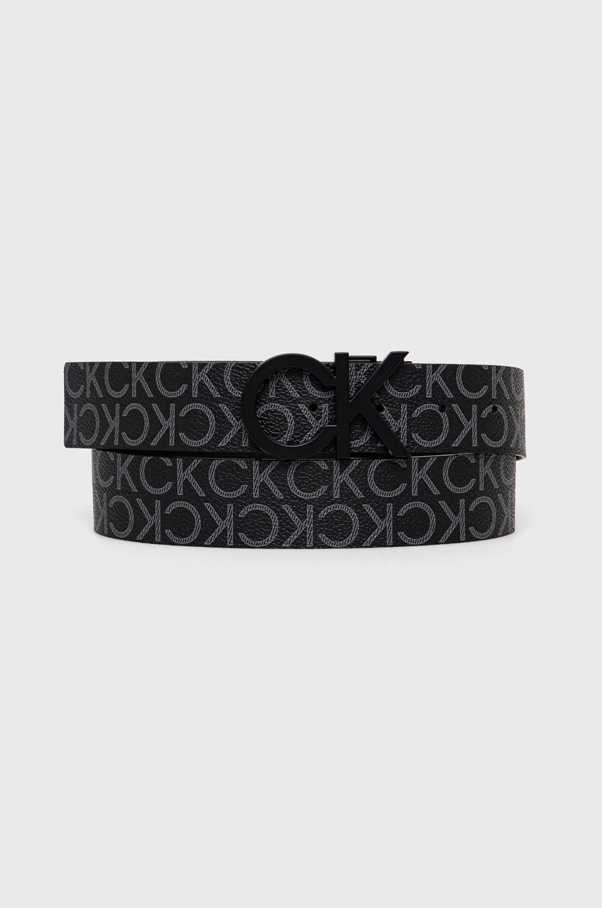 

Кожен колан Calvin Klein мъжки в черно, Черен