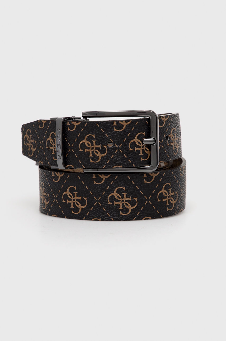 

Колан с две лица Guess мъжки в кафяво, Кафяв