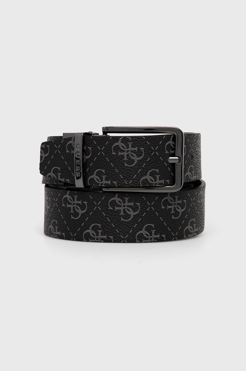 

Колан с две лица Guess мъжки в черно, Черен
