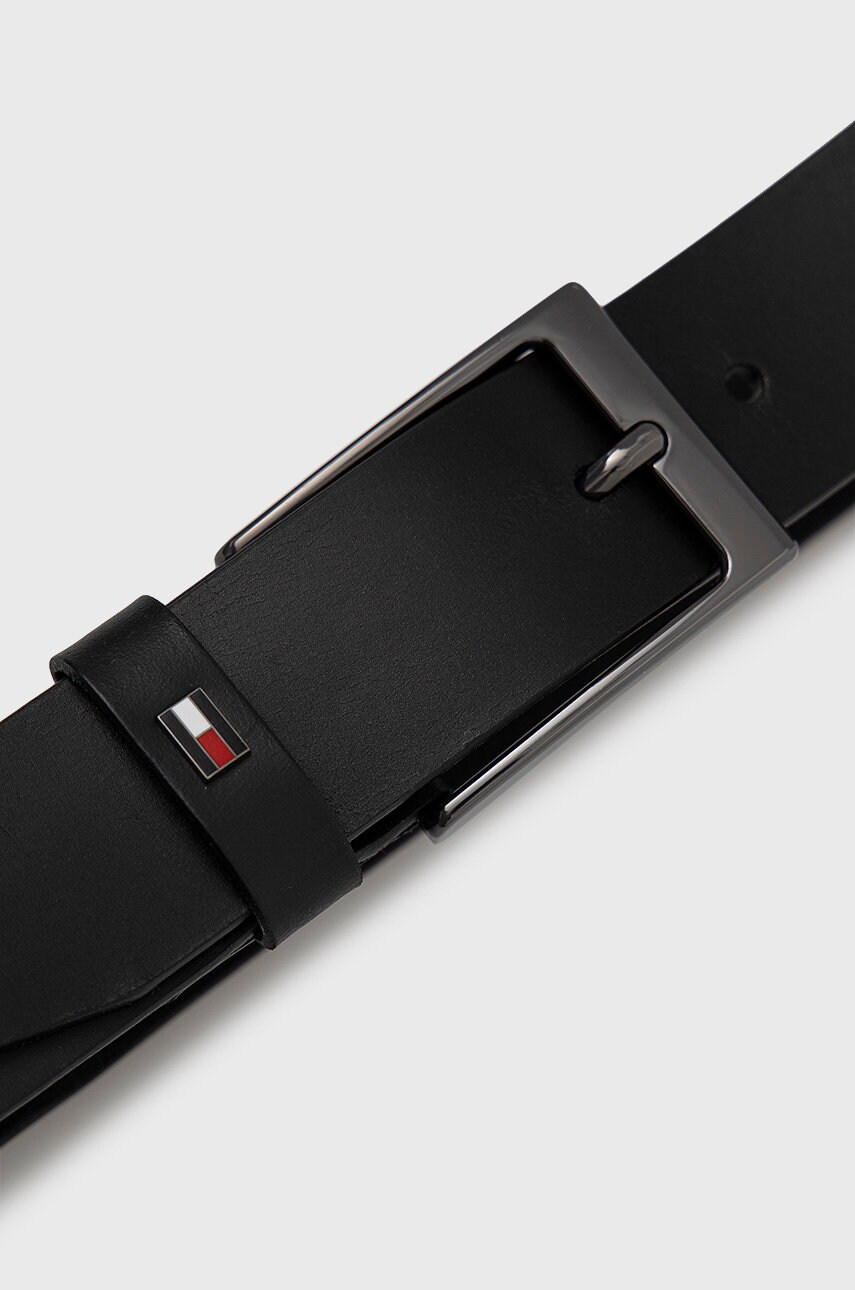 

Шкіряний ремінь Tommy Hilfiger Layton 3.5 чоловічий колір чорний