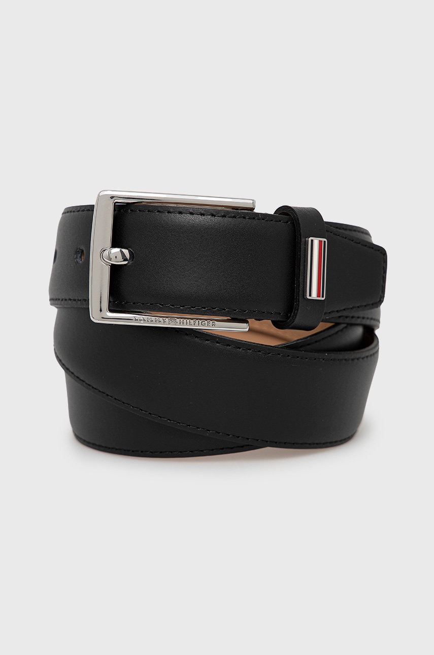 

Кожен колан Tommy Hilfiger Business 3.5 мъжки в черно, Черен
