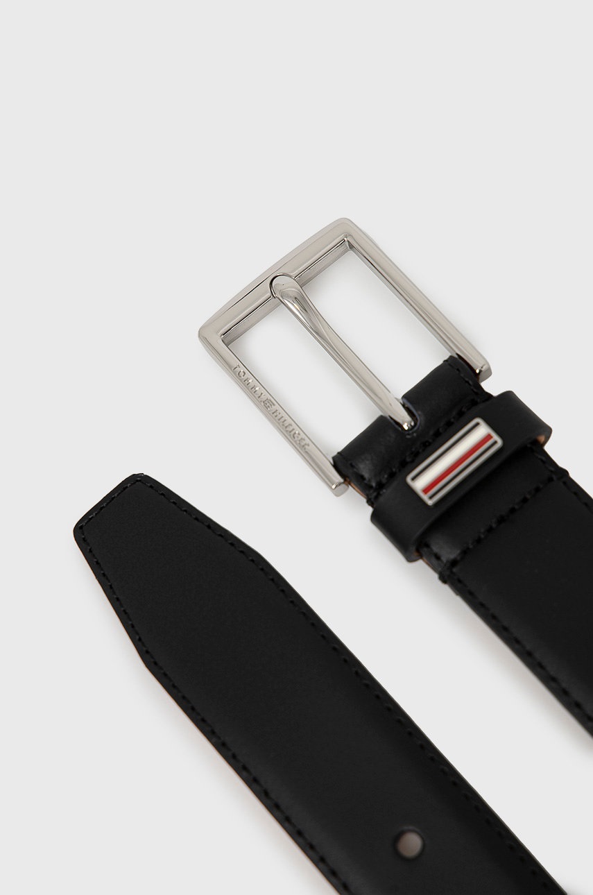 

Шкіряний ремінь Tommy Hilfiger Business 3.5 чоловічий колір чорний