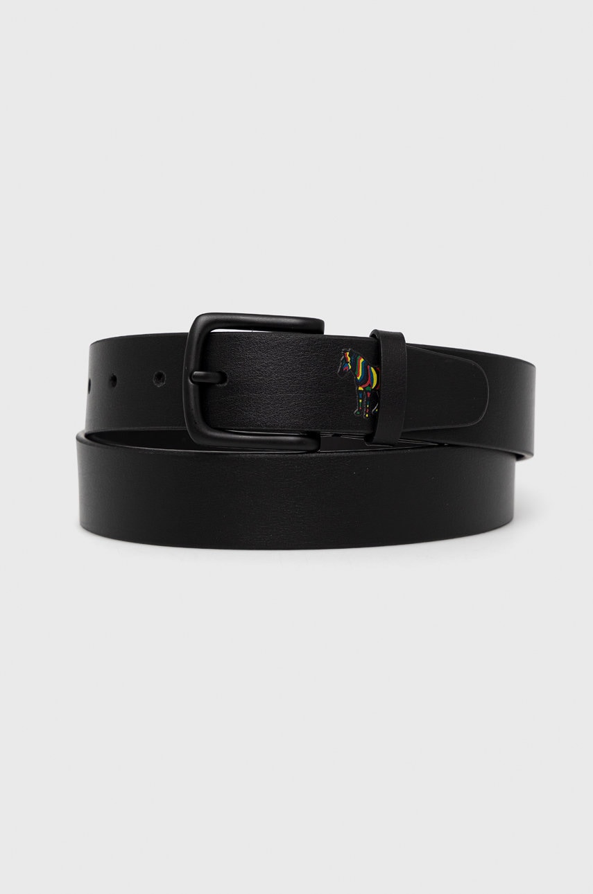PS Paul Smith curea de piele barbati, culoarea negru PS Paul Smith curea de piele barbati, culoarea negru answear.ro