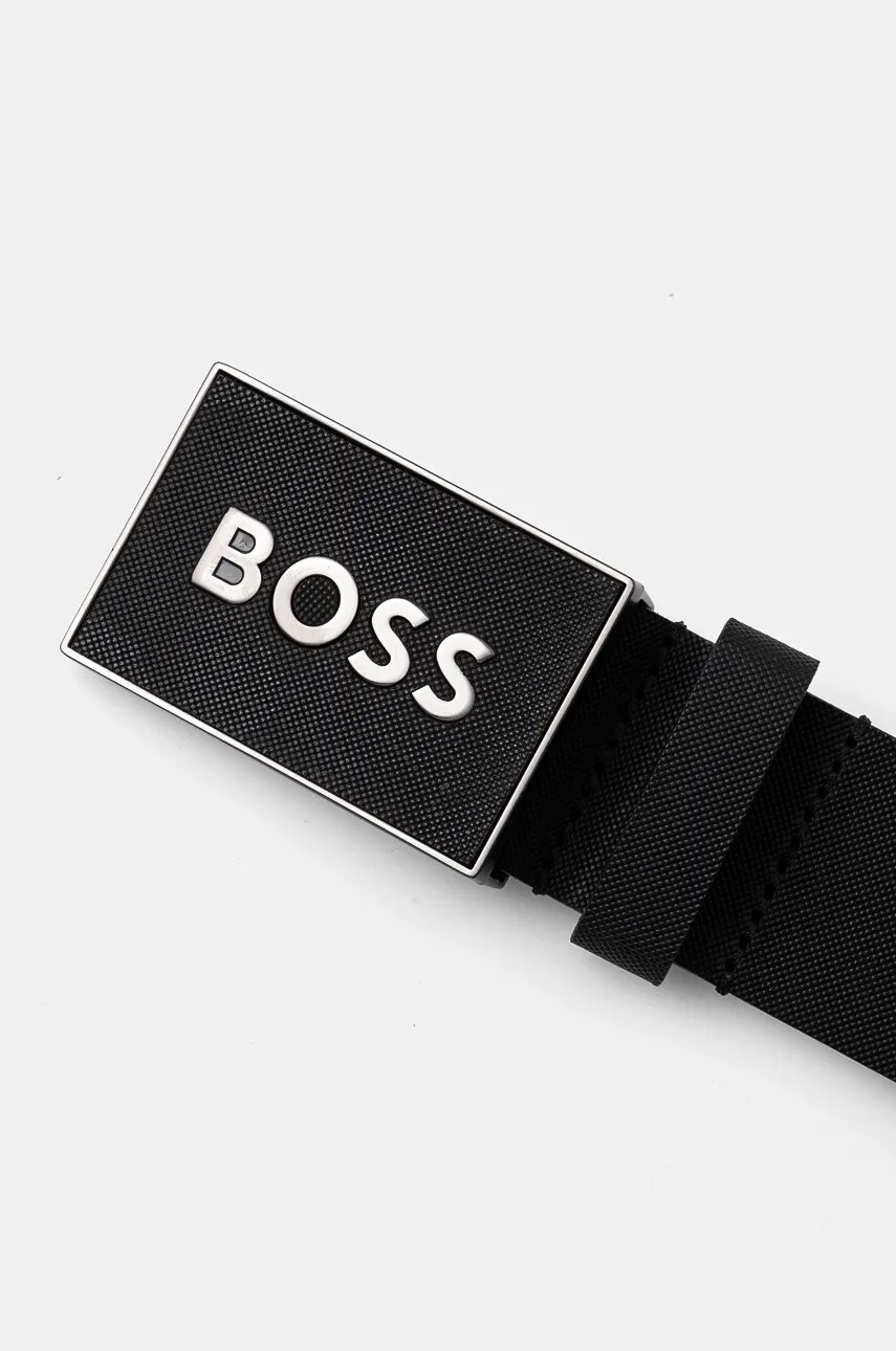Кожаный ремень BOSS мужской цвет чёрный Кожаный ремень BOSS мужской цвет чёрный