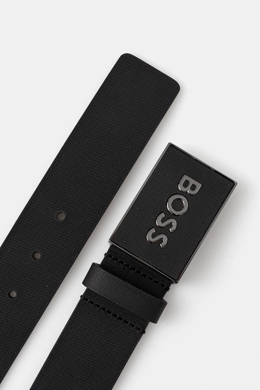 Кожаный ремень BOSS мужской цвет чёрный Кожаный ремень BOSS мужской цвет чёрный