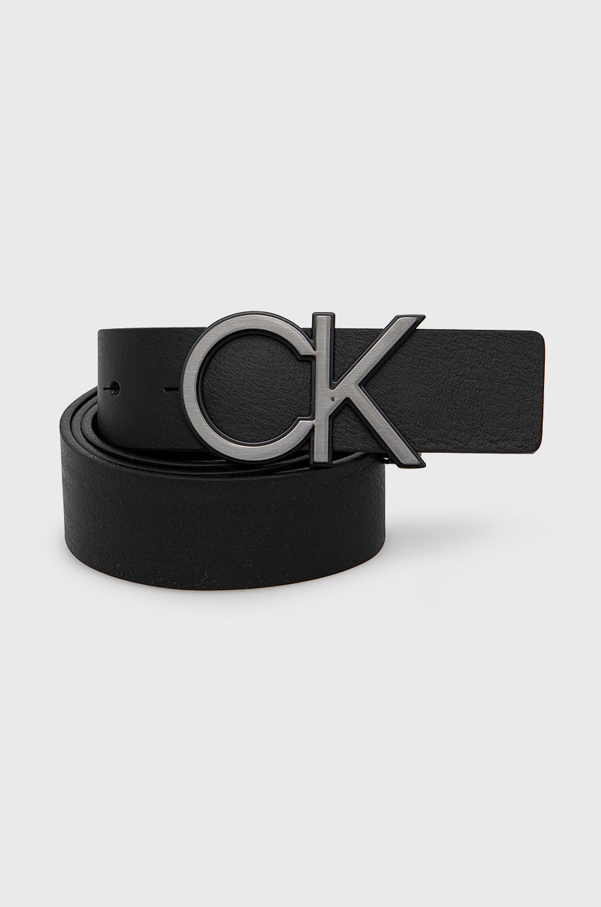 

Кожен колан Calvin Klein мъжки в черно, Черен